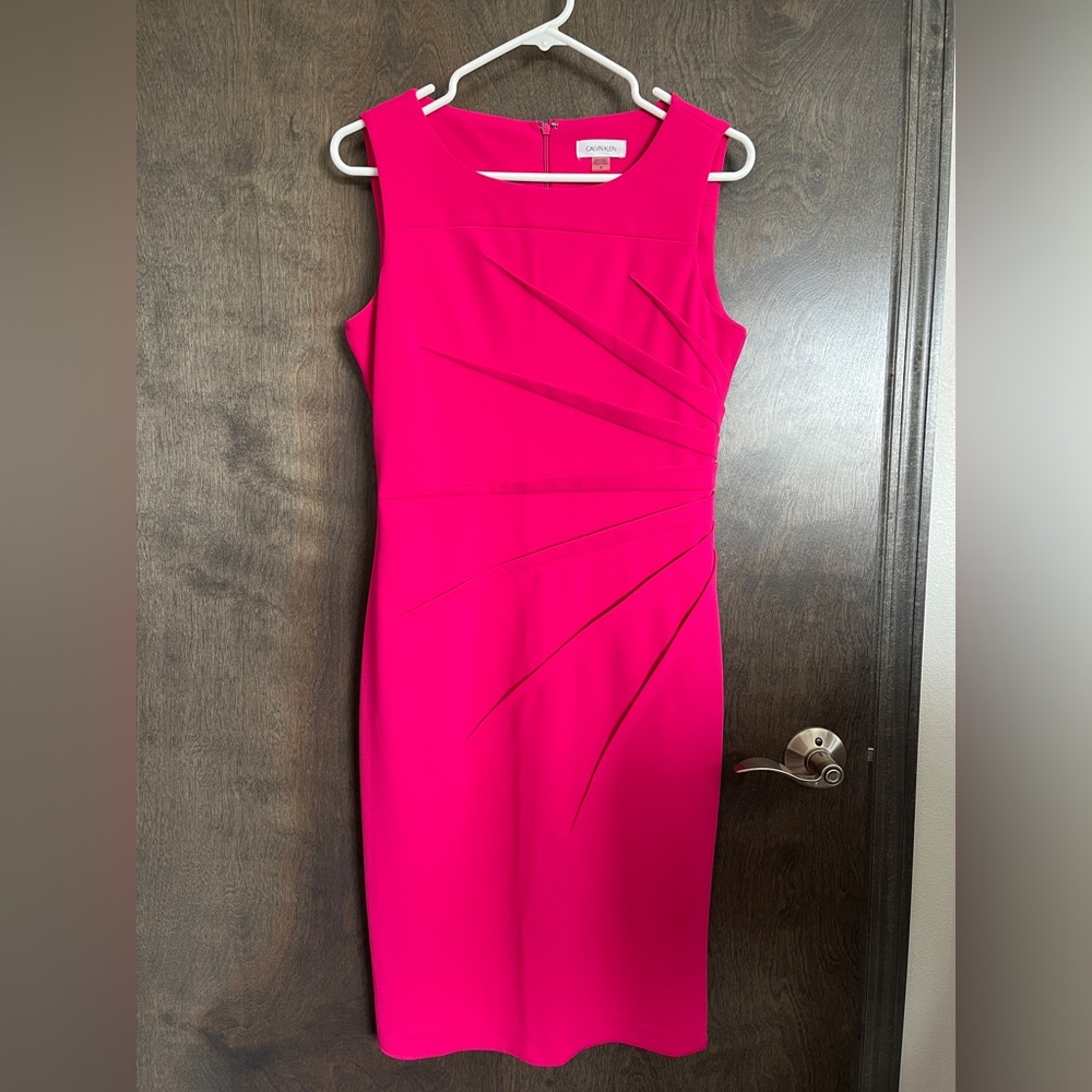 Calvin Klein pink work dress